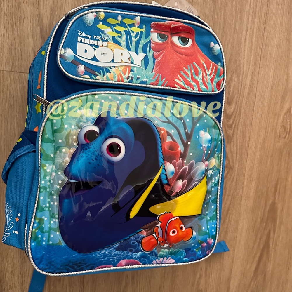 Large School Backpack Disney -Nemo and dory 16"H x 12”W Reinforced NEW